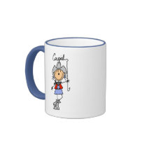 Stick Figure Cowgirl with Lasso Mug by stick_figures Stick Figure Cowgirl with Lasso Mug