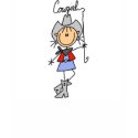 Stick Figure Cowgirl with Lasso T-shirt by stick_figures Stick Figure Cowgirl with Lasso T-shirt