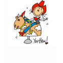 Stick Figure Cowgirl Yee Haw T-shirt