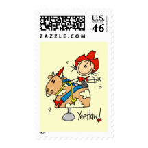 Stick Figure Cowgirl Yee Haw Tshirts and Gifts Postage