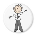Stick Figure Dad Magnet