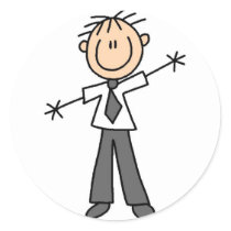 Stick Figure Dad Sticker by stick_figures Stick Figure Dad Sticker