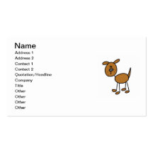 Stick Figure Dog T-shirts and Gifts Business Card