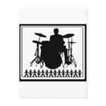 STICK FIGURE DRUMMER POST CARD