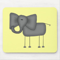 Stick Figure Elephant Tshirts and Gifts Mouse Pads
