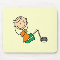 Stick Figure Exercising T-shirts and Gifts Mouse Pads
