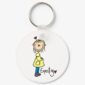 Stick Figure Expecting Baby keychains