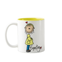 Stick Figure Expecting Baby mugs