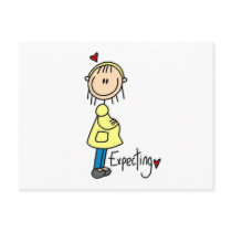 Stick Figure Expecting Baby postcards