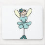 Stick Figure Fairy In Teal Mousepad