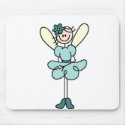 Stick Figure Fairy In Teal Mousepad by stick_figures Stick Figure Fairy In Teal Mousepad