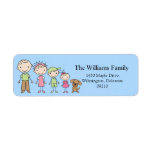 Stick Figure Family Return Address Labels