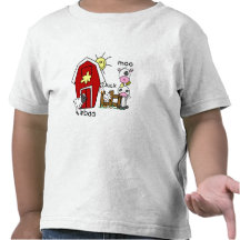 Stick Figure Farm Animals T-shirts