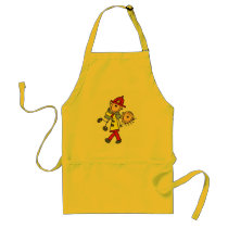 Stick Figure Firefighter Saving Lives Apron