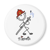 Stick Figure Fireman magnets by stick_figures Stick Figure Fireman magnets