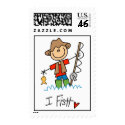 Stick Figure Fisherman postage by stick_people Stick Figure Fisherman postage