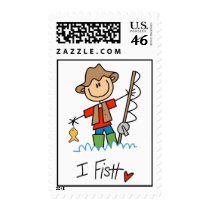 Stick Figure Fisherman postage by stick_people Stick Figure Fisherman postage