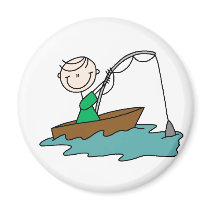 Stick Figure Fishing Magnet by stick_figures Stick Figure Fishing Magnet