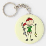 Stick Figure Fishing Tshirts and Gifts Key Chain