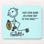 Stick  Figure Football Customizable Mousepad