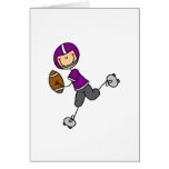 Stick Figure Football Purple Cards