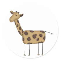 Stick Figure Giraffe Tshirts and Gifts stickers
