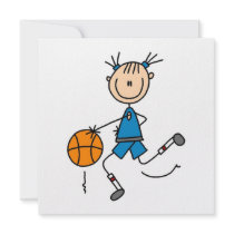 Stick Figure Girl Basketball Player Tshirts Announcement