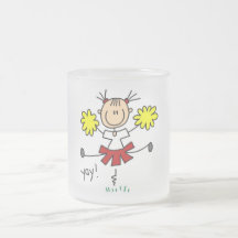 Stick Figure Girl Cheerleader Tshirts and Gifts Coffee Mugs