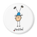 Stick Figure Girl Doing Handstands Magnet by stick_figures Stick Figure Girl Doing Handstands Magnet