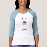 Stick Figure Girl Doing Handstands T-shirts