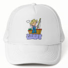 zaz_trucker_hat - If you're a female who loves fishing and stick figures, you'll get a kick out of our Stick Figure Girl Fishing T-shirts, cards, mugs, hoodies,mousepads, tank tops, magnets, postage, and other items.