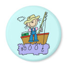 round_magnet - If you're a female who loves fishing and stick figures, you'll get a kick out of our Stick Figure Girl Fishing T-shirts, cards, mugs, hoodies,mousepads, tank tops, magnets, postage, and other items.