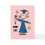 Stick Figure Girl Graduate T-shirts and Gifts cards