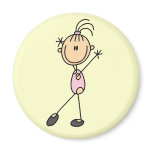 Stick Figure Girl Gymnast Tshirts and Gifts Refrigerator Magnet