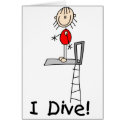 Stick Figure Girl I Dive cards by toddlersplace Stick Figure Girl I Dive cards