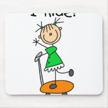 Stick Figure Girl I Ride mousepads by toddlersplace Stick Figure Girl I Ride mousepads