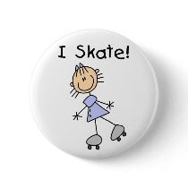 Stick Figure Girl I Skate buttons