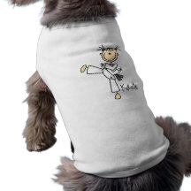 Stick Figure Girl Karate T-shirts and Gifts Dog Tee Shirt