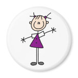 Stick Figure Girl Magnet