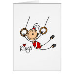 Stick figure girl on Rings Tshirts and Gifts Cards