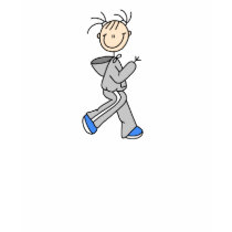 Stick Figure Girl Running Shirt
