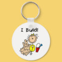 Stick Figure Girl Sand Castle keychains