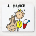 Stick Figure Girl Sand Castle mousepads by toddlersplace Stick Figure Girl Sand Castle mousepads