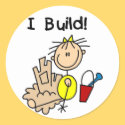 Stick Figure Girl Sand Castle stickers