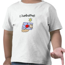 Stick Figure Girl Sunbather Tshirts