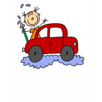 Stick Figure Girl Washing Car T-shirts by stick_figures Stick Figure Girl Washing Car T-shirts