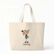 Stick Figure Girl Winning Medal Bags