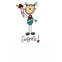Stick Figure Girl Winning Medal T-shirt