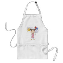 Stick Figure Girl with Balloons T-shirts and Gifts Apron