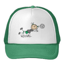 Stick Figure Girls Volleyball T-shirts and Gifts Hat